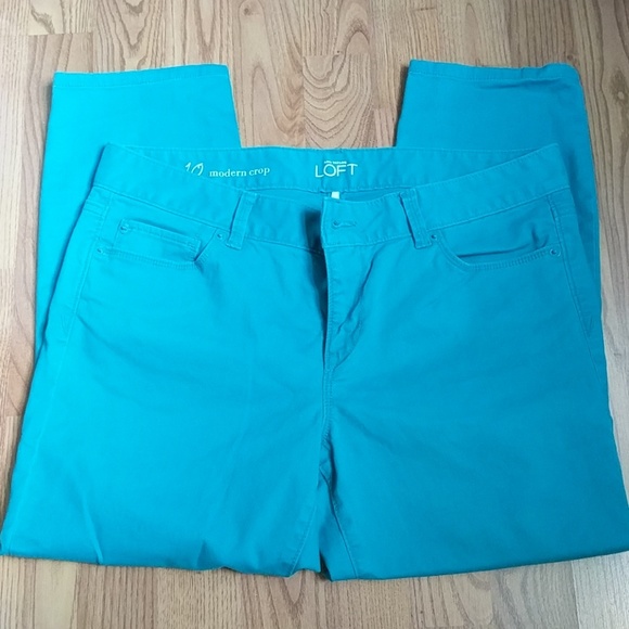 LOFT Denim - ⭐ Ann Taylor LOFT Turquoise Crop Pants Jeans Capri
